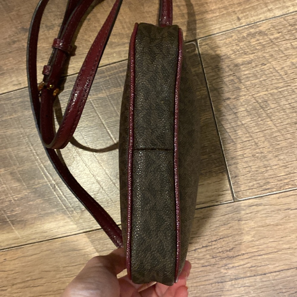 Michael Kors Brown and Burgundy Crossbody Bag - Picture 5 of 10